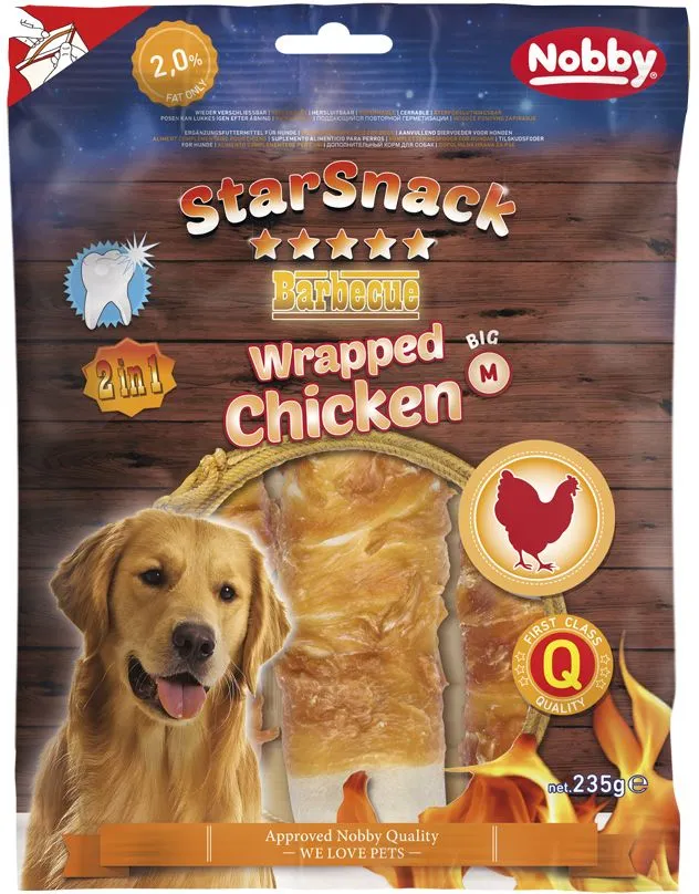 Nobby StarSnack BBQ Wrapped Chicken M pamlsky