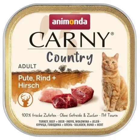ANIMONDA CARNY Country Adult kuře, telecí a zvěřina, paštika pro kočky