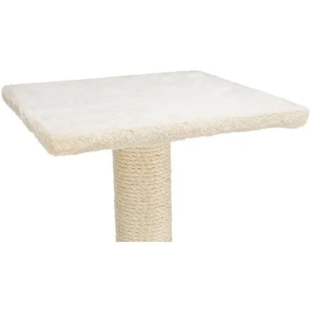 Škrabací sloupek BEANA s odpočívadlem, 9 cm / 69 cm, sisal/plyš
