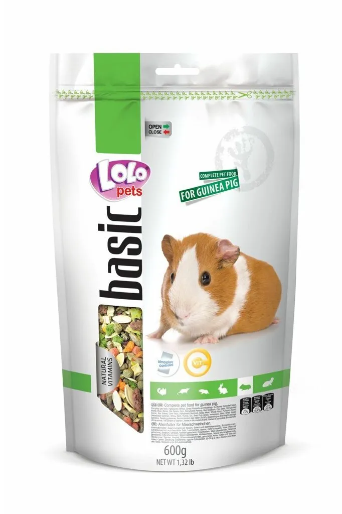 LOLO BASIC kompletní krmivo pro morčata 3 L, 2 kg kyblík