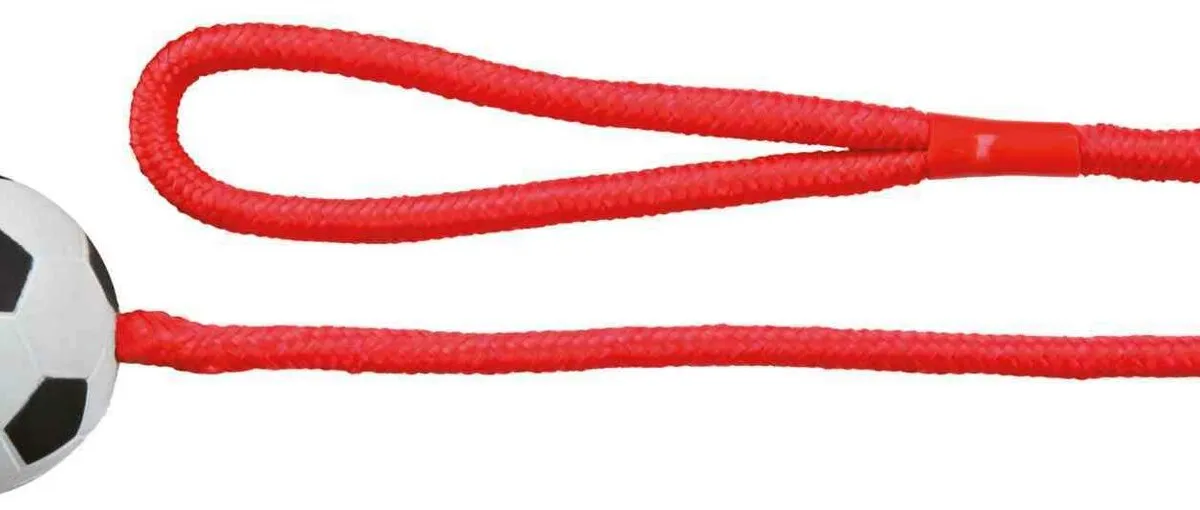Vrhací míč mechová guma na šňůře 6cm/1m TRIXIE