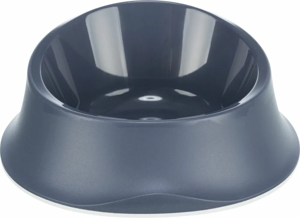 Plastová miska proti vyhazování potravy, gumový kroužek, 0.35 l/ø 18 cm, modrá