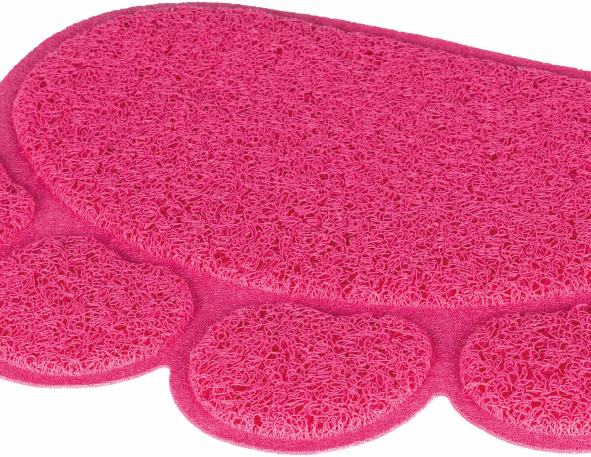 PVC předložka tlapka WC 40 x 30 cm, růžová