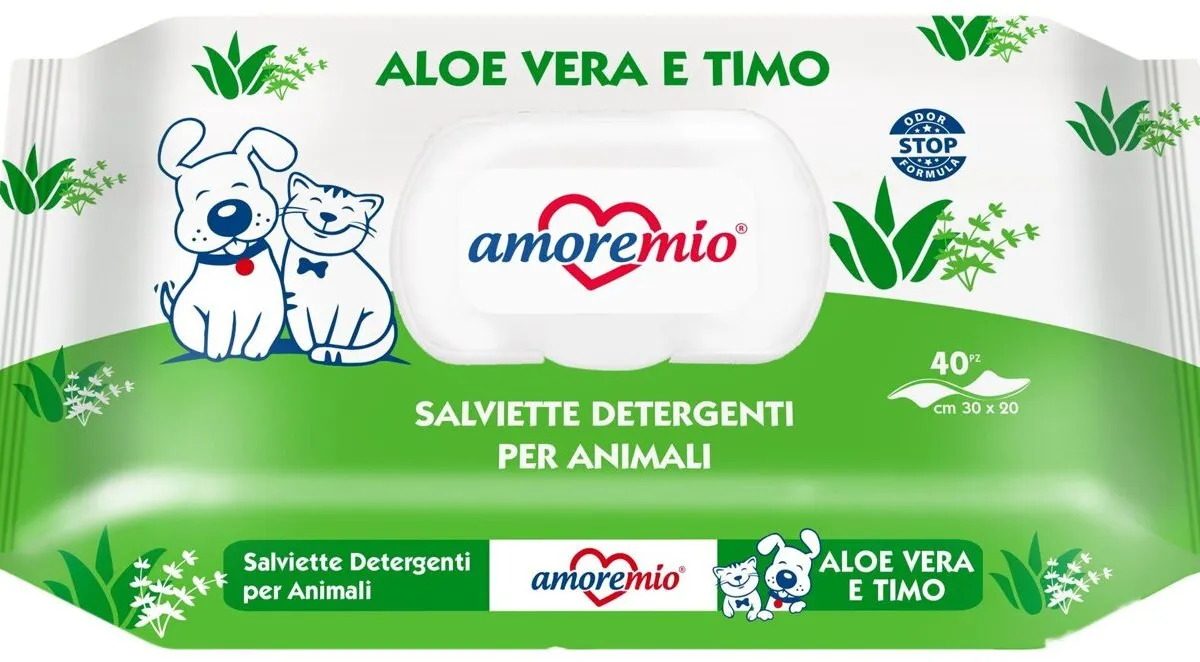 AMOREMIO vlhčené čistící ubrousky, aroma