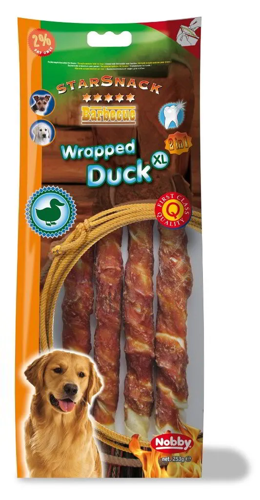 Nobby StarSnack Barbecue Wrapped Duck Large tyčinky