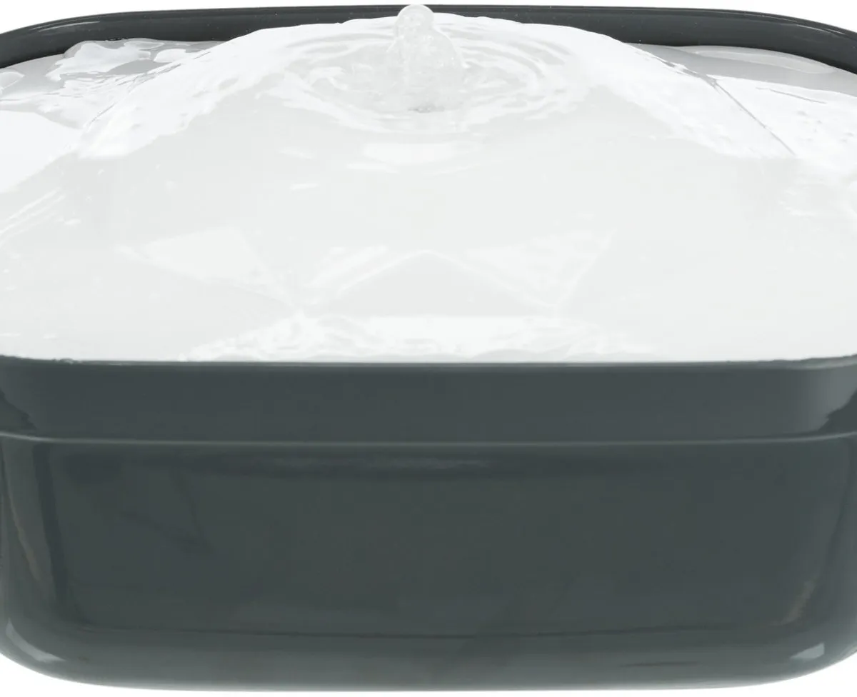 Pítko fontána Polygon, melamin/silikon, 2.5 l/ 28 × 11 × 22 cm, šedá/bílá (RP 5,10 Kč)