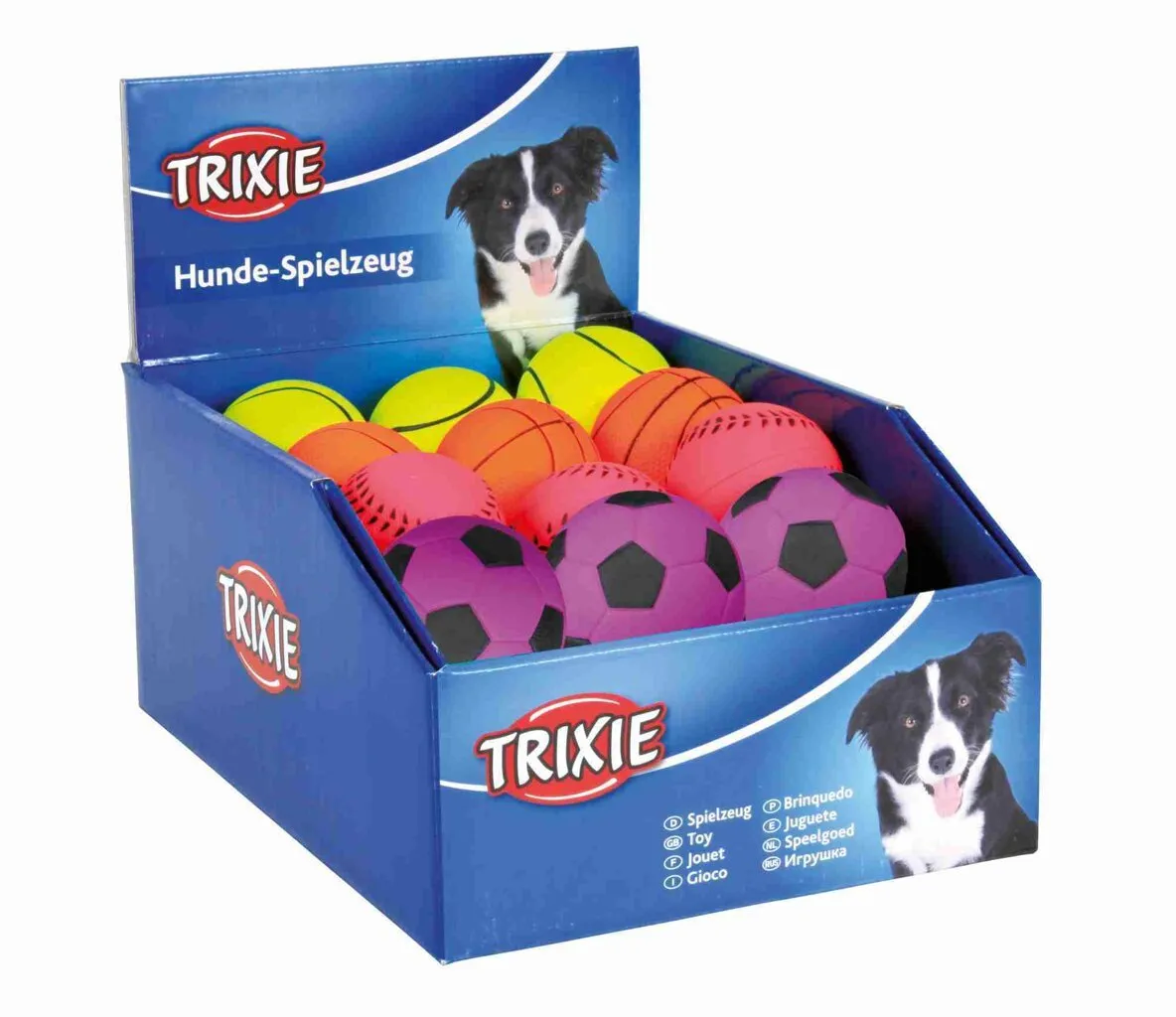 Neonový míč mechová guma TRIXIE
