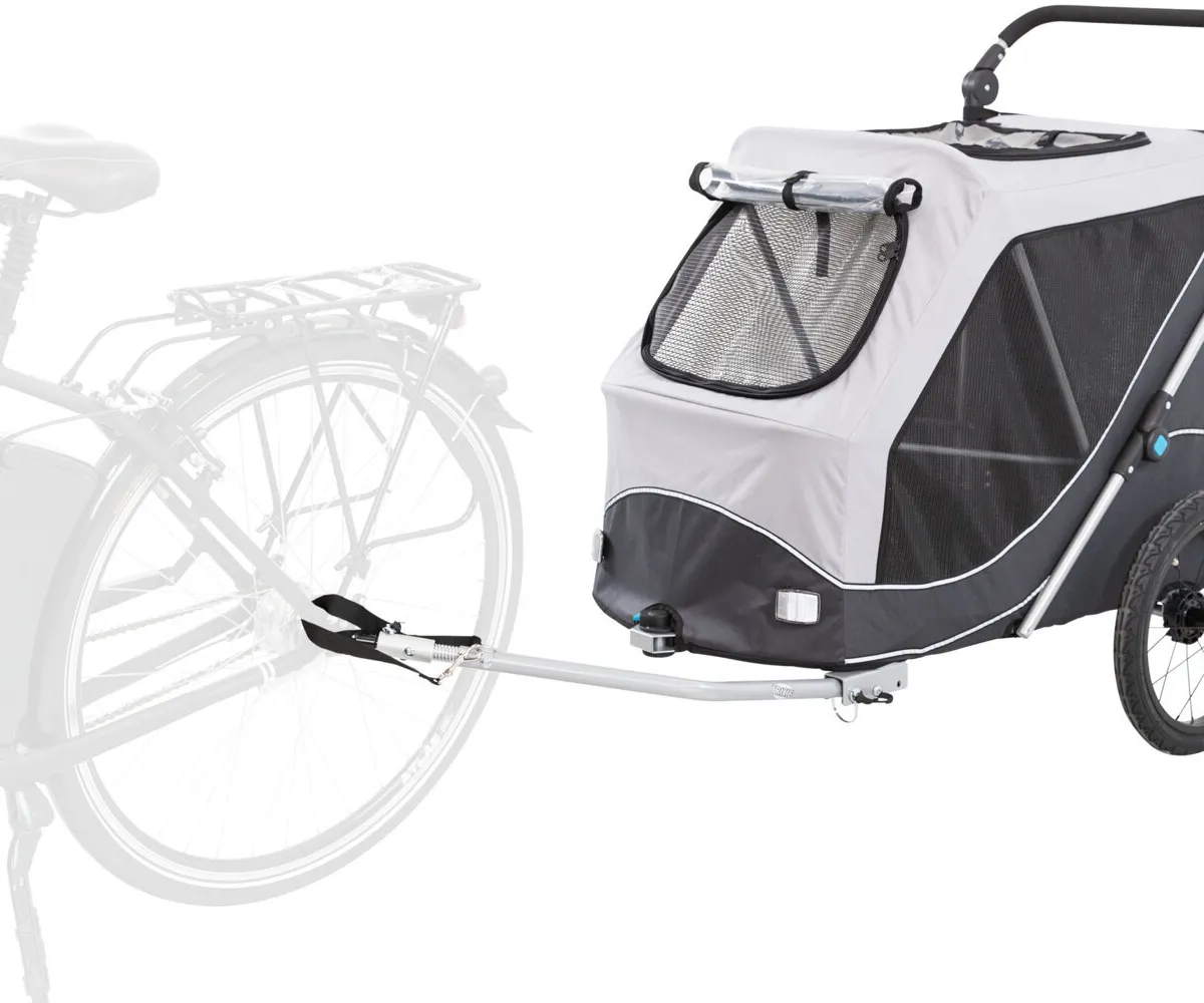 Vozík za kolo s funkcí rychlého skládání S 58 x 93 x 74/114 cm, nosnost max. 15 kg, šedý