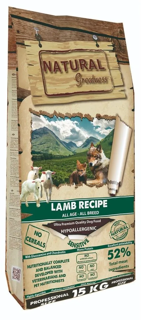 Natural Greatness Lamb Recipe All Breed Sensitiv/jehně