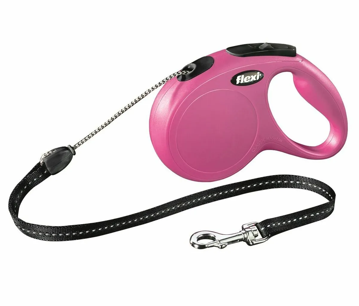 Flexi New Classic SET M šňůra 5 m, max. 20kg+zásobník - DOPRODEJ
