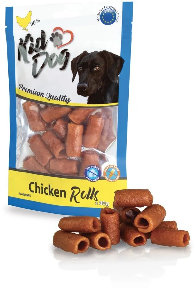 KIDDOG kuřecí trubičky řezané