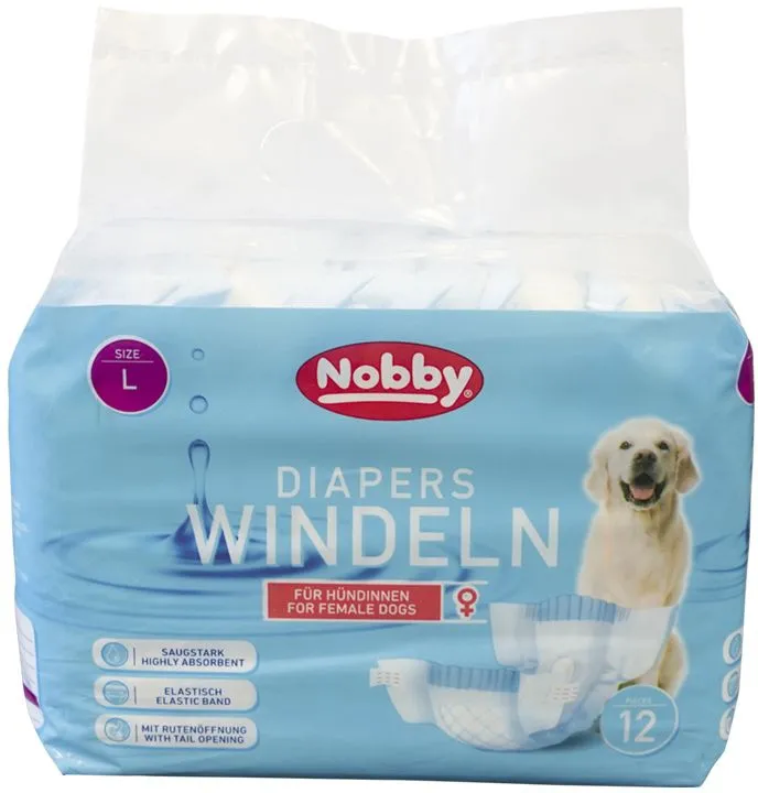 Nobby papírové pleny pro feny (12 ks)