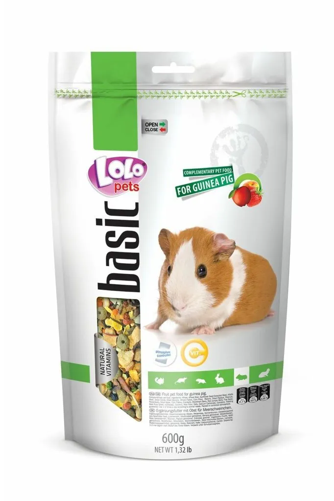 LOLO BASIC ovocné krmivo pro morčata 600 g Doypack