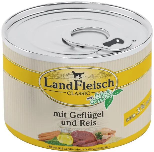 Landfleisch Dog Classic drůbeží s rýží, dietní