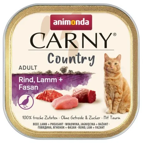 ANIMONDA CARNY Country Adult kuře, telecí a zvěřina, paštika pro kočky