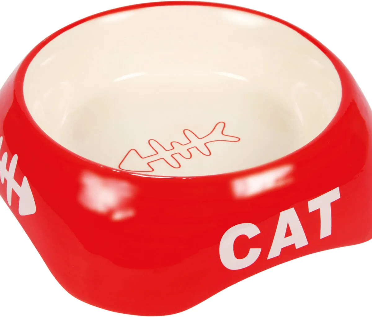Keramická miska 200ml/13cm - CAT + rybí kostra