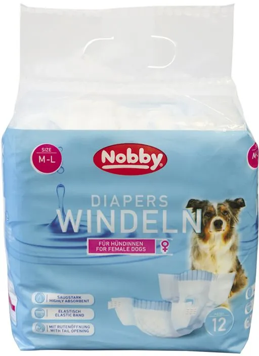 Nobby papírové pleny pro feny (12 ks)