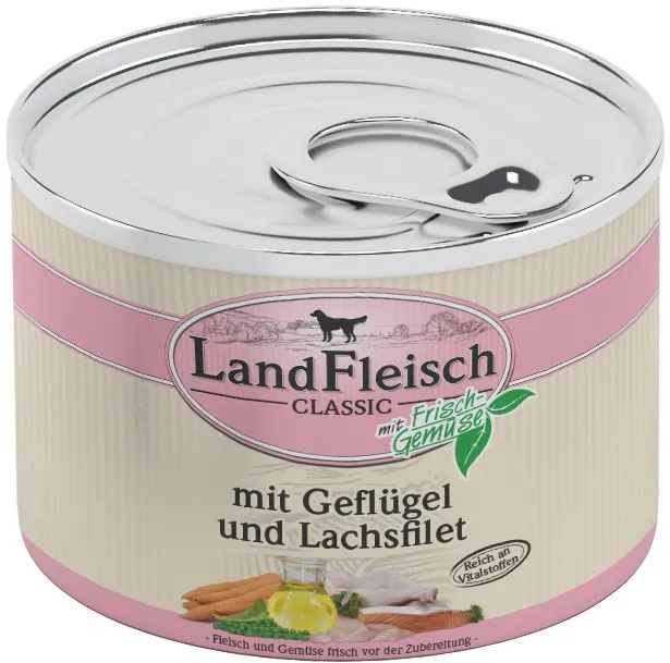 Landfleisch Dog Classic drůběží s lososem