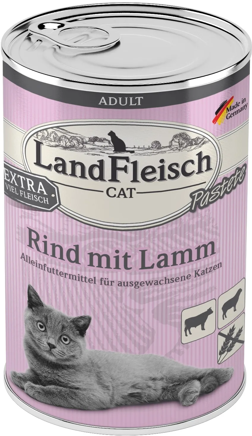 Landfleisch Cat Adult Pastete hovězí, jehněčí