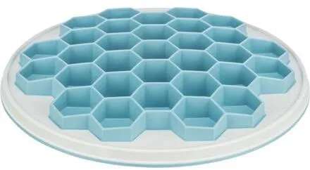 HIVE, talíř k pomalému krmení, ø 30 cm, plast/TRP/TPE, šedá/modrá