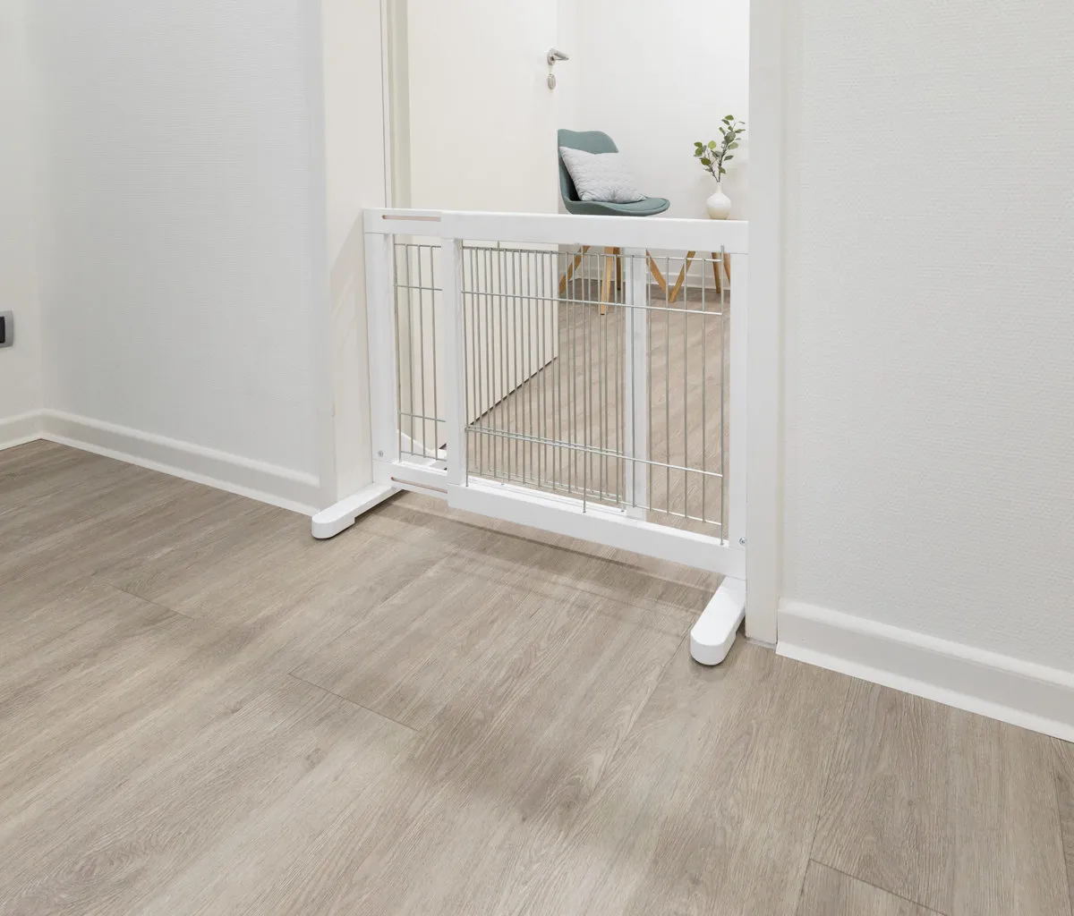 Posuvná bariéra pro psy 65-108 x 61 x 31 bílá