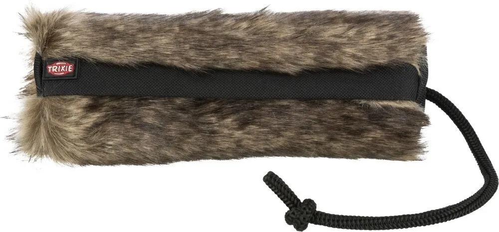 Tréninkový pešek - srst, plyš/polyester 6 x 20 cm, imitace králičí srst černá