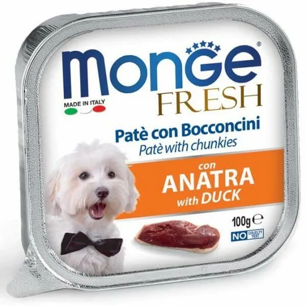 MONGE FRESH - paštika a kousky s em 100 g pro psy