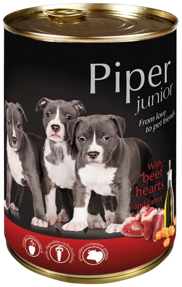 PIPER JUNIOR s telecím a jablky, konzerva pro štěňata