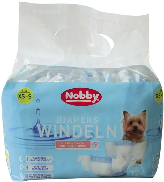 Nobby papírové pleny pro feny (12 ks)