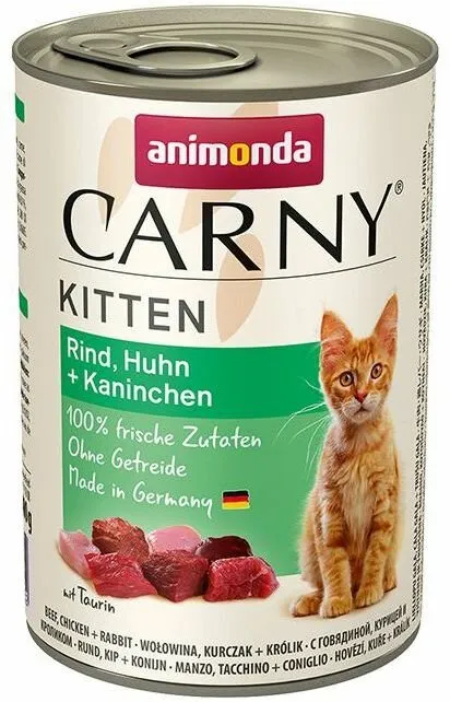 ANIMONDA konzerva CARNY Kitten - hovězí + krůtí srdce