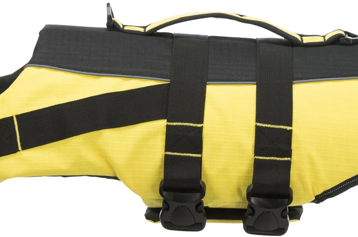 Life Vest plavací vesta pro psa M 45 cm: 45-72 cm, do 30kg žluto/černá