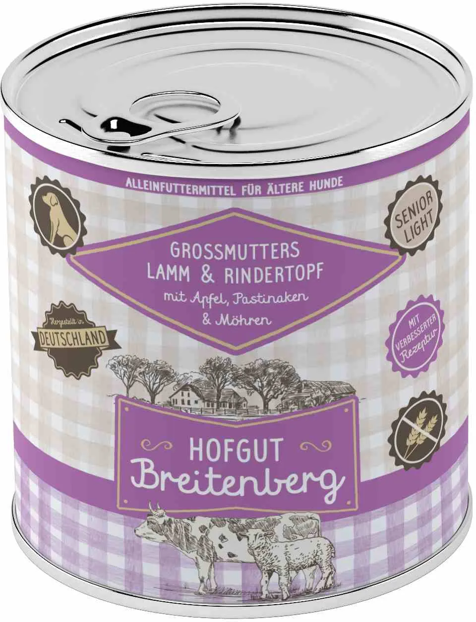 Hofgut Dog Senior/Light konzerva jehněčí, zelenina a bylinky