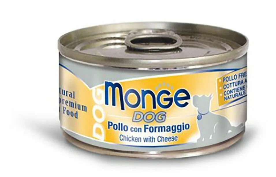 MONGE DOG NATURAL kuřecí maso se sýrem pro psy