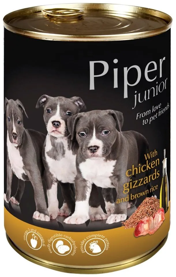 PIPER JUNIOR s telecím a jablky, konzerva pro štěňata