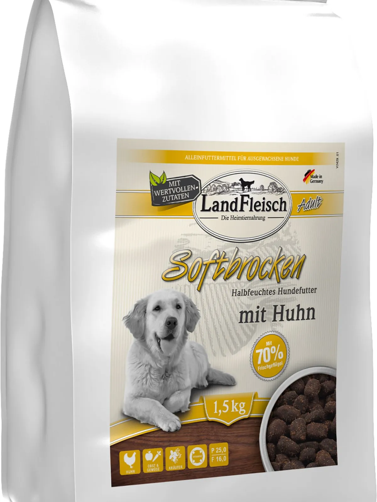 Landfleisch Dog Softbrocken Adult kuřecí