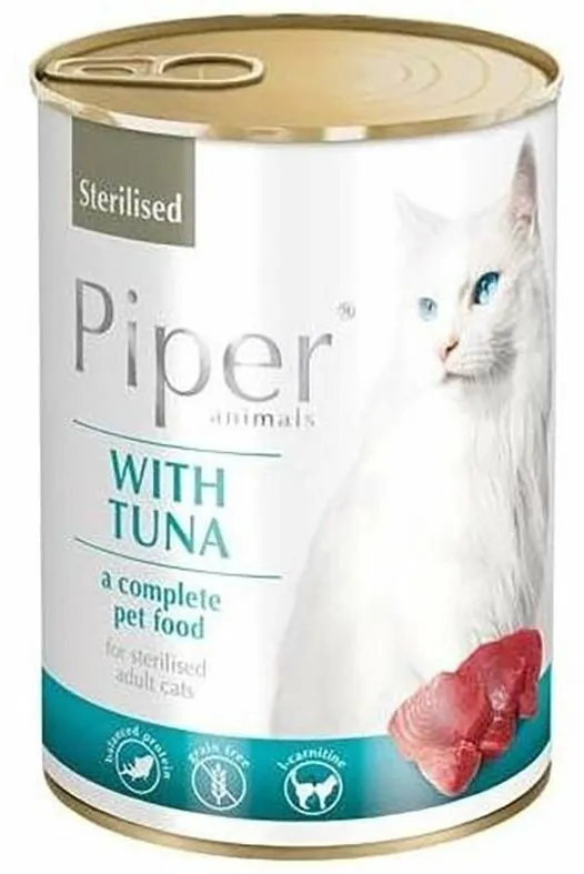 PIPER CAT konzerva pro sterilizované kočky, s em