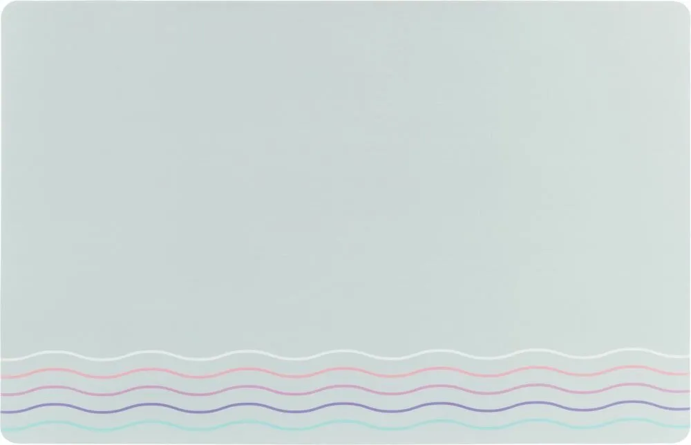 Prostírání pod misky WAVES, 44 x 28 cm, šedá / vlnky