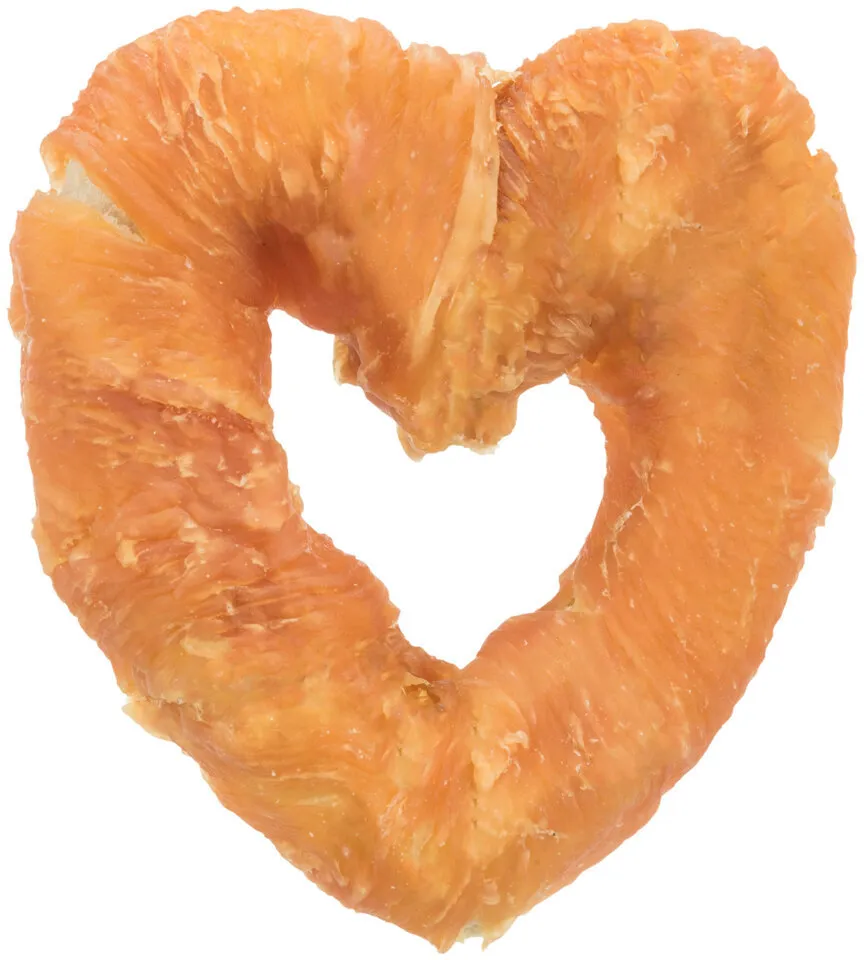 Denta Fun Chicken Heart [50ks], srdce z buvolí kůže omotané kuřecím masem