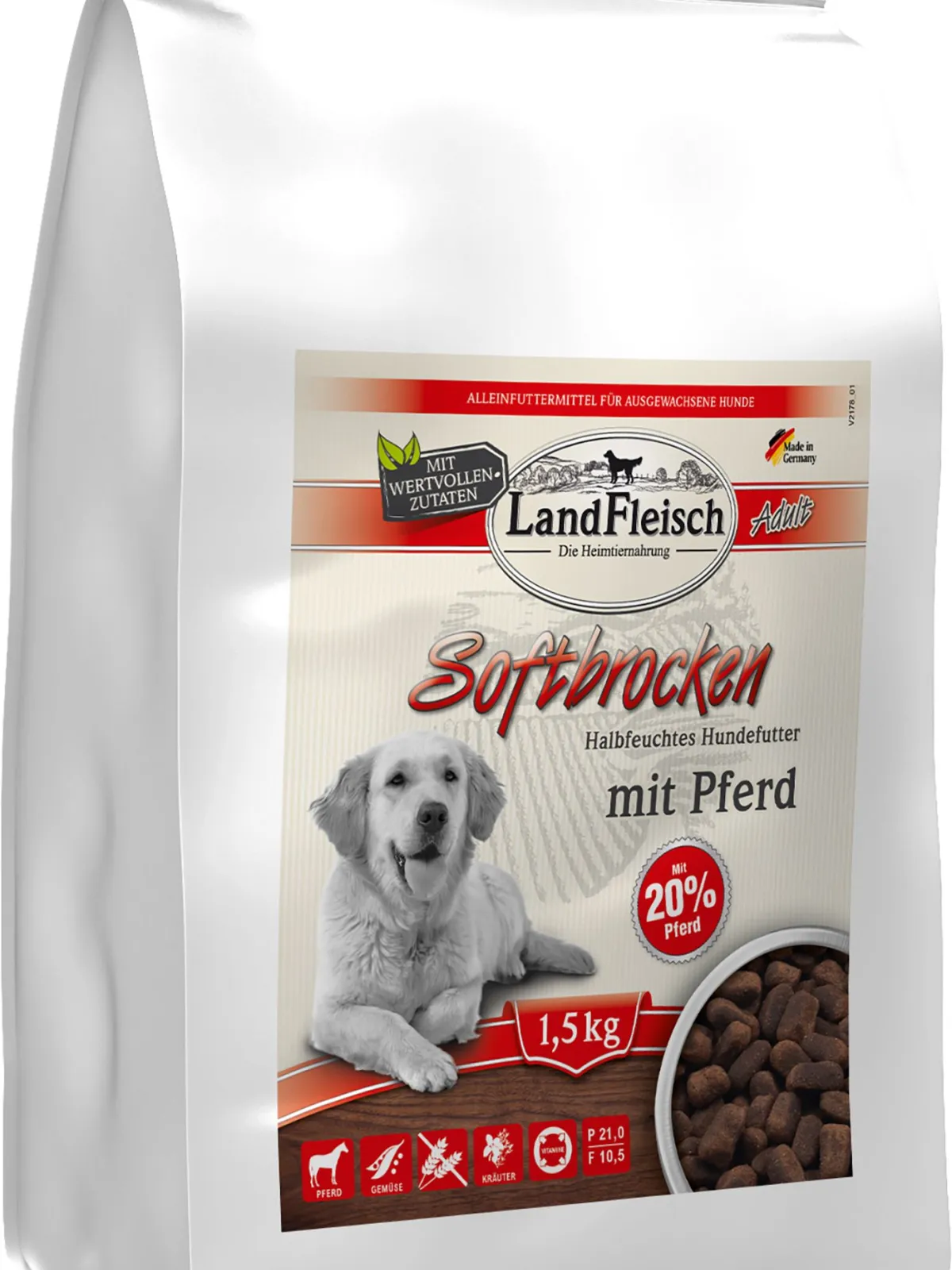 Landfleisch Dog Softbrocken Adult s koňským masem