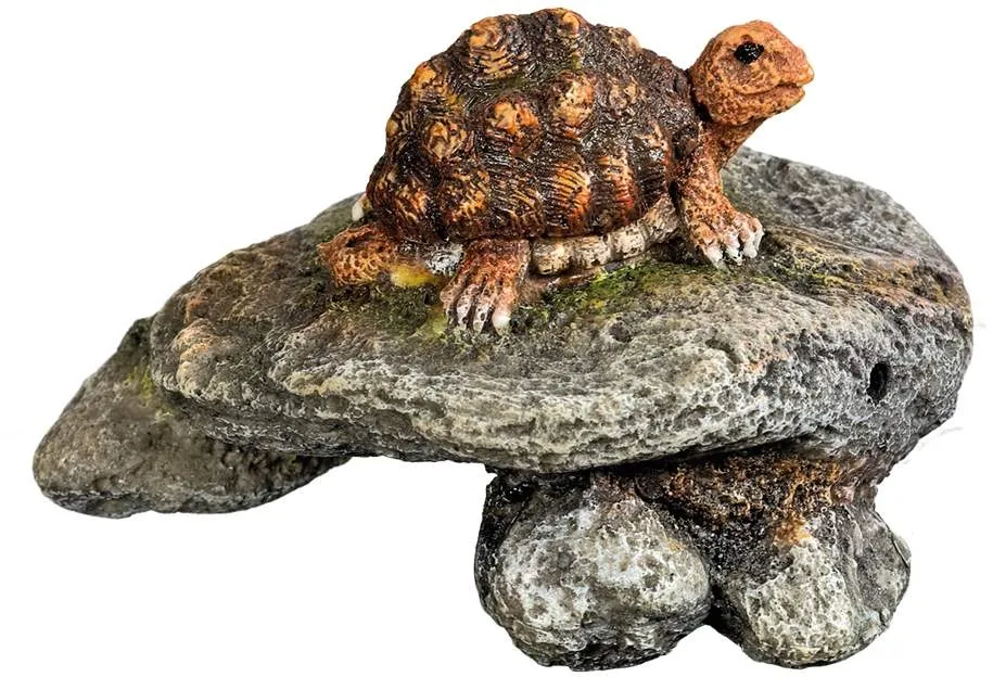 Nobby akvarijní dekorace želva na skále 13,5 x 8,5