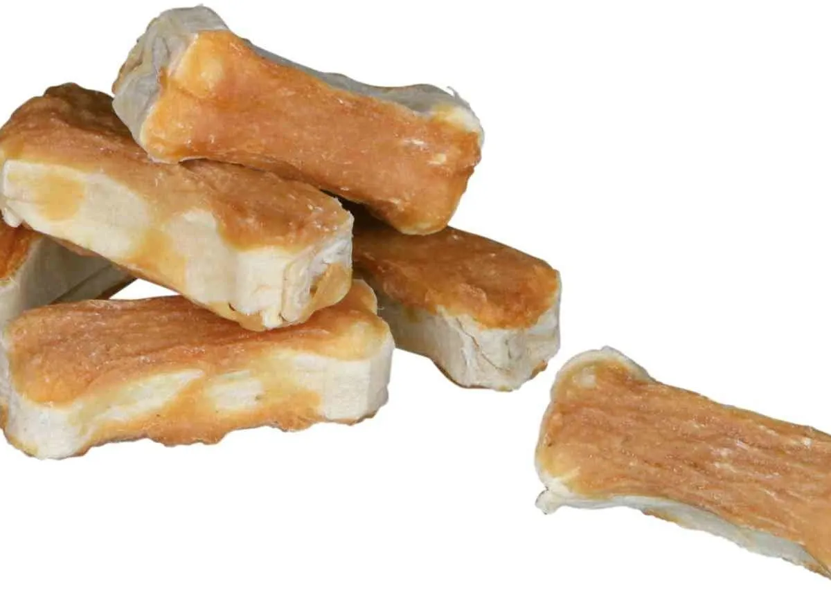 DENTAfun - buvolí kostičky obalené kuřecím masem 8ks, 5cm/120g