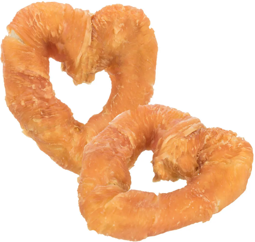Denta Fun Chicken Heart [50ks], srdce z buvolí kůže omotané kuřecím masem