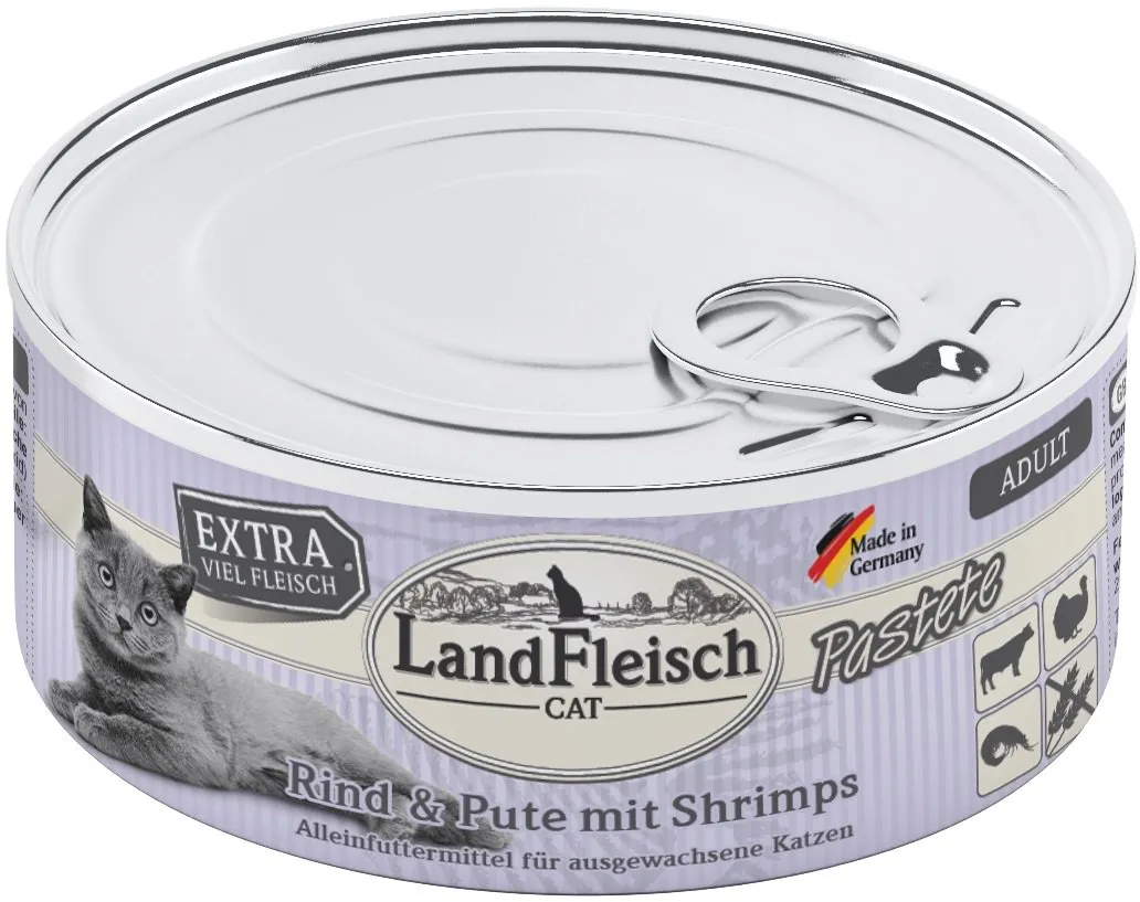 Landfleisch Cat Adult Pastete hovězí, krůta, krevety
