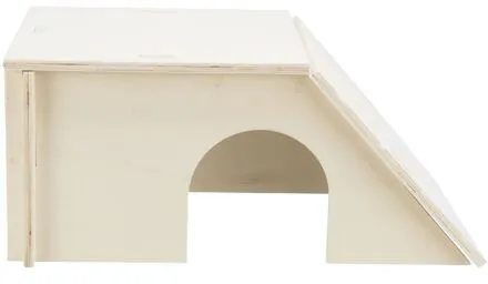 Dřevěný skládací domek BENT, šikmá střecha, morče/králíček, 40 x 18