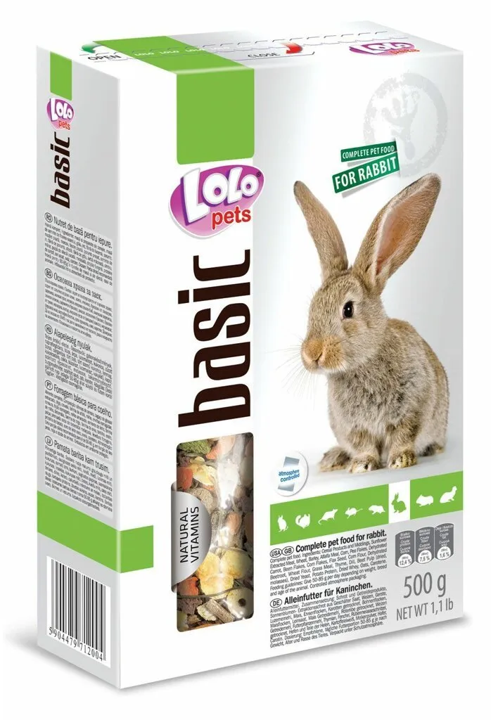 LOLO BASIC kompletní krmivo pro králíky 3 L, 2 kg kyblík