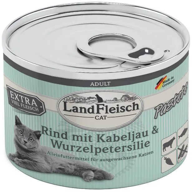 Landfleisch Cat Adult Pastete hovězí, treska