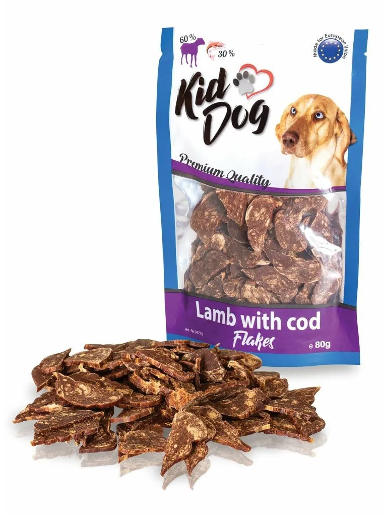KIDDOG jehněčí lupínky s mořskou treskou