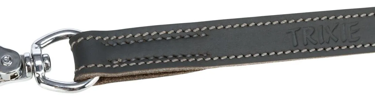 Vodítko RUSTIC kožené - 1,20 m - šedá
