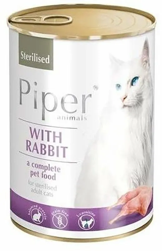 PIPER CAT konzerva pro sterilizované kočky, s em