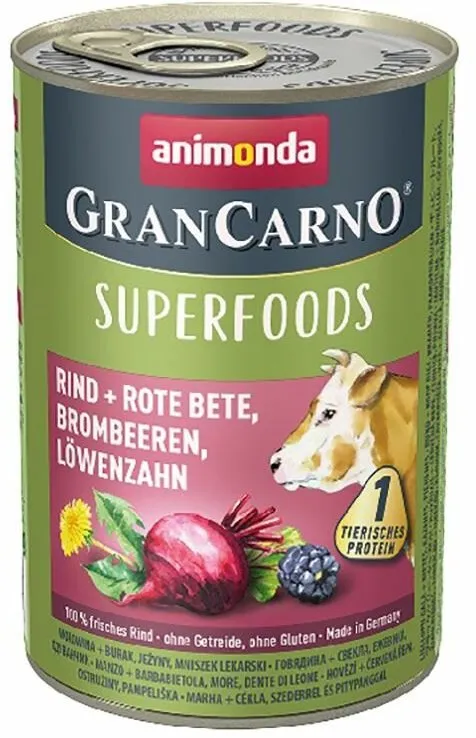GRANCARNO Superfoods kuře,špenát,maliny,dýňová semínka pro psy